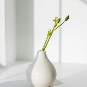 Textured White Vase